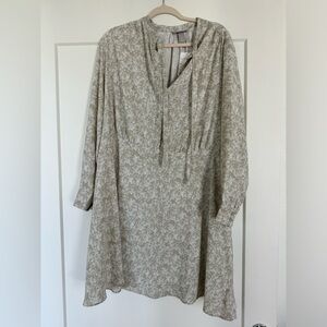 Long sleeve floral print dress